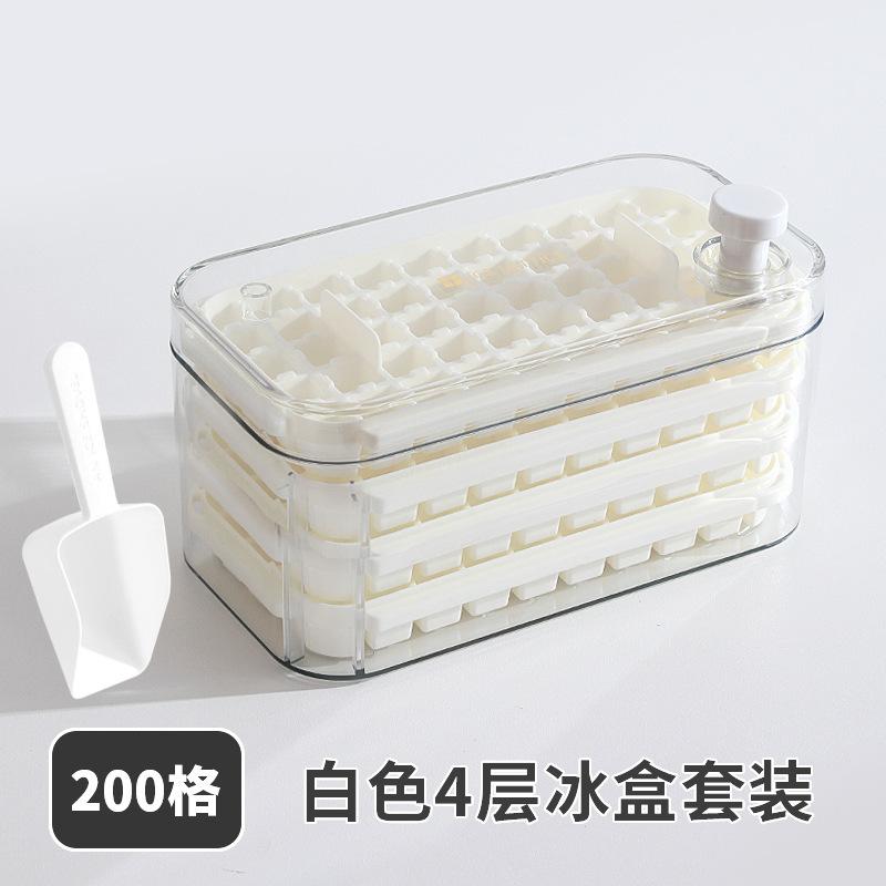 Food-Grade Press Ice Cube Tray Large-Capacity Home Mold Storage Box Easy-Release Making Tool Mini Gadget