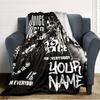Name Custom 999 Rapper Print Flannel Blanket High Quality Warm Comfortable Cover for All Seasons Perfect for Gifts Home Decor