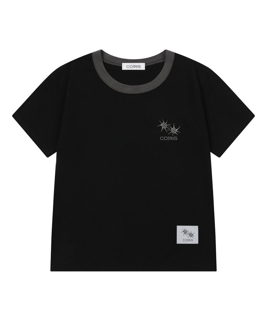 Koiliseu Laura Small Logo Color Block Short Sleeve T-Shirt (13 Colors)