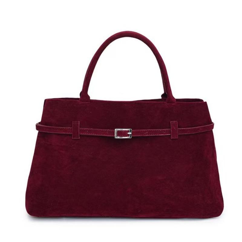 Autumn and Winter Retro Matte Leather Portable Tote Bag Women's New Trendy Large-capacity Commuter Shoulder Bag Underarm Bag