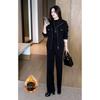 Velvet Mother's Wear 2026 Autumn/Winter Stylish Casual Loose Two-Piece Slimming Set for Middle-Aged Women
