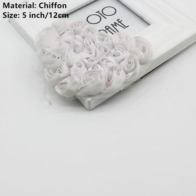 20 Stück Große Chiffon-Rosen-Herz-Aufnäher für DIY Baby Mädchen Kleidung Kleid Strampler Hemden Nähdekorationen Haarschleifen-Zubehör