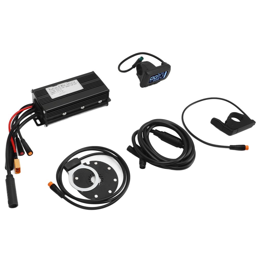 DC24V 36V 48V 26A 3 Modlu Fırçasız Kontrolcü ve EN06 Panelli Elektrikli Bisiklet Başparmak Gaz Kolu