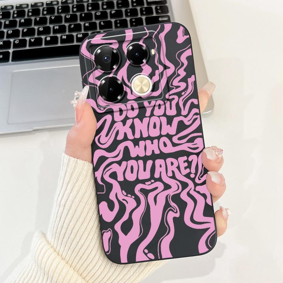 Soft TPU Candy Silicone Phone Case For Infinix Note 40 Pro Plus Note 40 4G 5G Back Cover Note40 4G Bumper Flower Girl Fashion