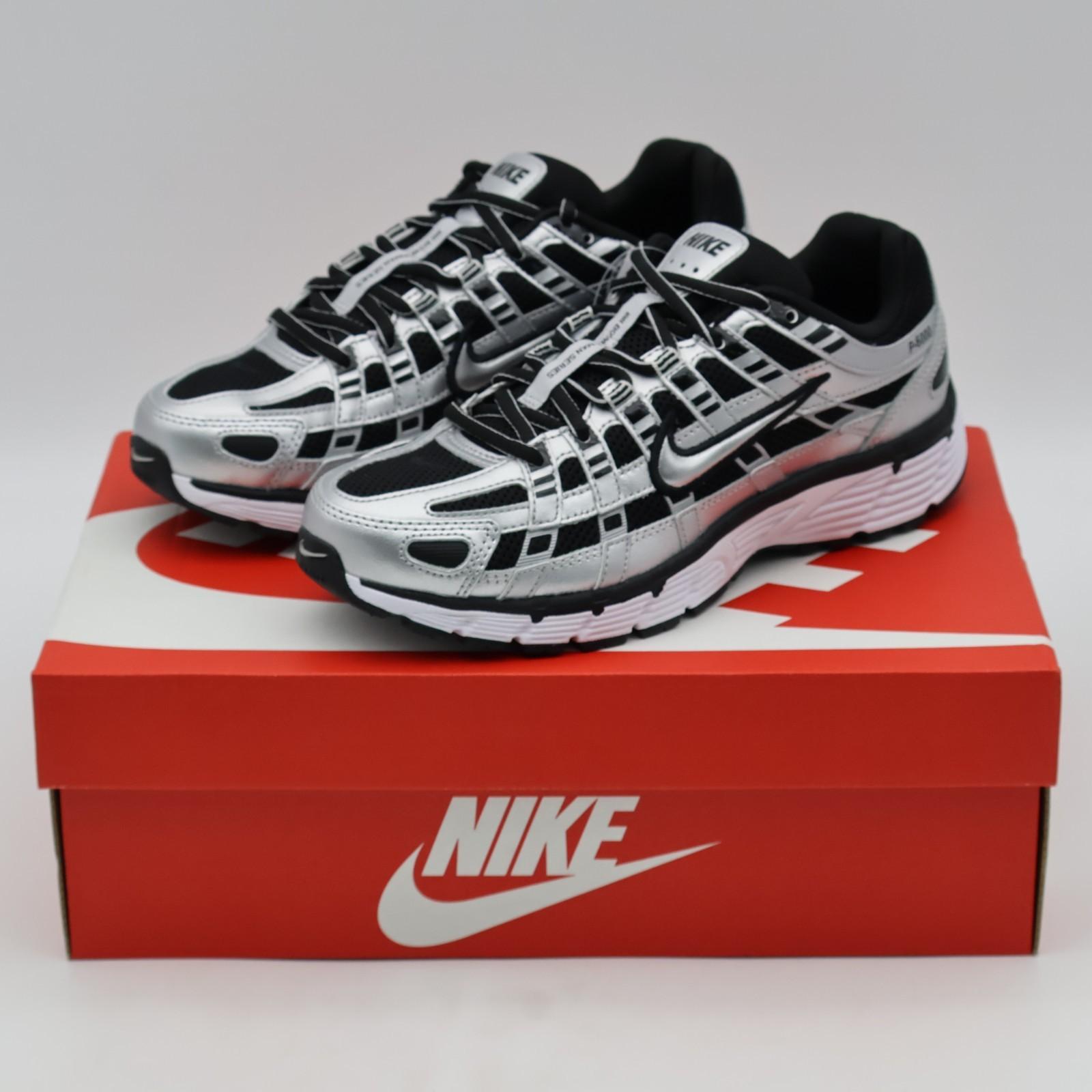 BV1021-013 Nike P-6000 Metallic Silver Black White Metallic Silver (Women s) 10W