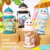 Cartoon Childrens Plastic Cup With Straw And Heat Resistant Material For Outdoor Use