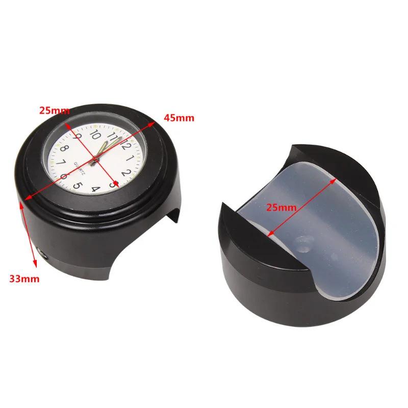 Universal Motorcycle Handlebar Clock: Dustproof, Luminous Quartz Design In Aluminum Alloy