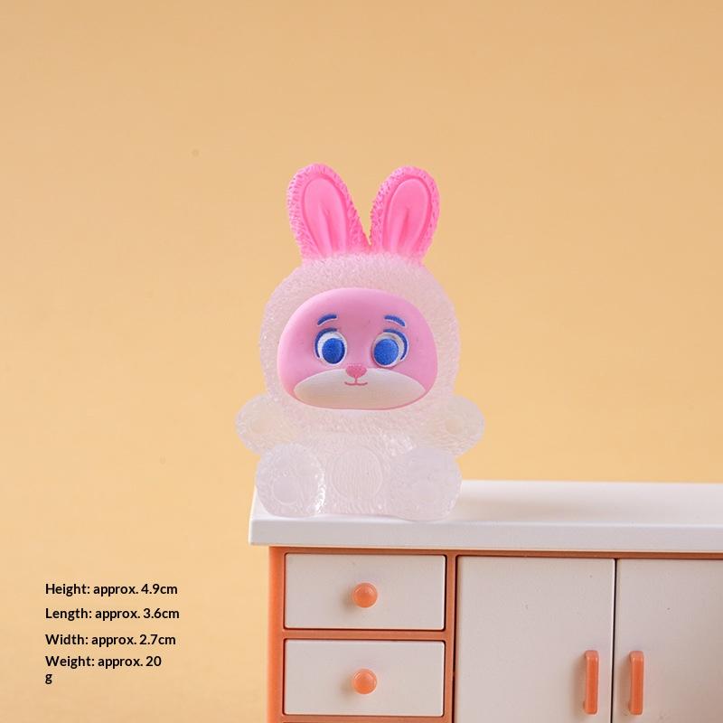 

Non-Toxic New Mao Flu Crazy Animal Rabbit Police Officer Resin Blind Box Blind Bag Ornament Cartoon Cute Desktop Car Gift