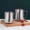 304 Stainless Steel Milk Frothing Pitcher with Scale, Pointed Spout, Ideal for Latte Art and Coffee.