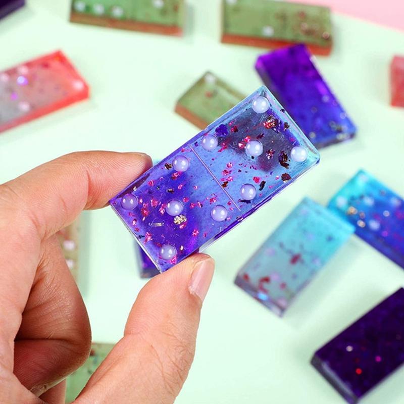 Handicrafts Soap Candle Resin Casting Mold DIY Crafts Mold Handmade Domino Storage Box Mold Aroma Plaster Silicone Mold