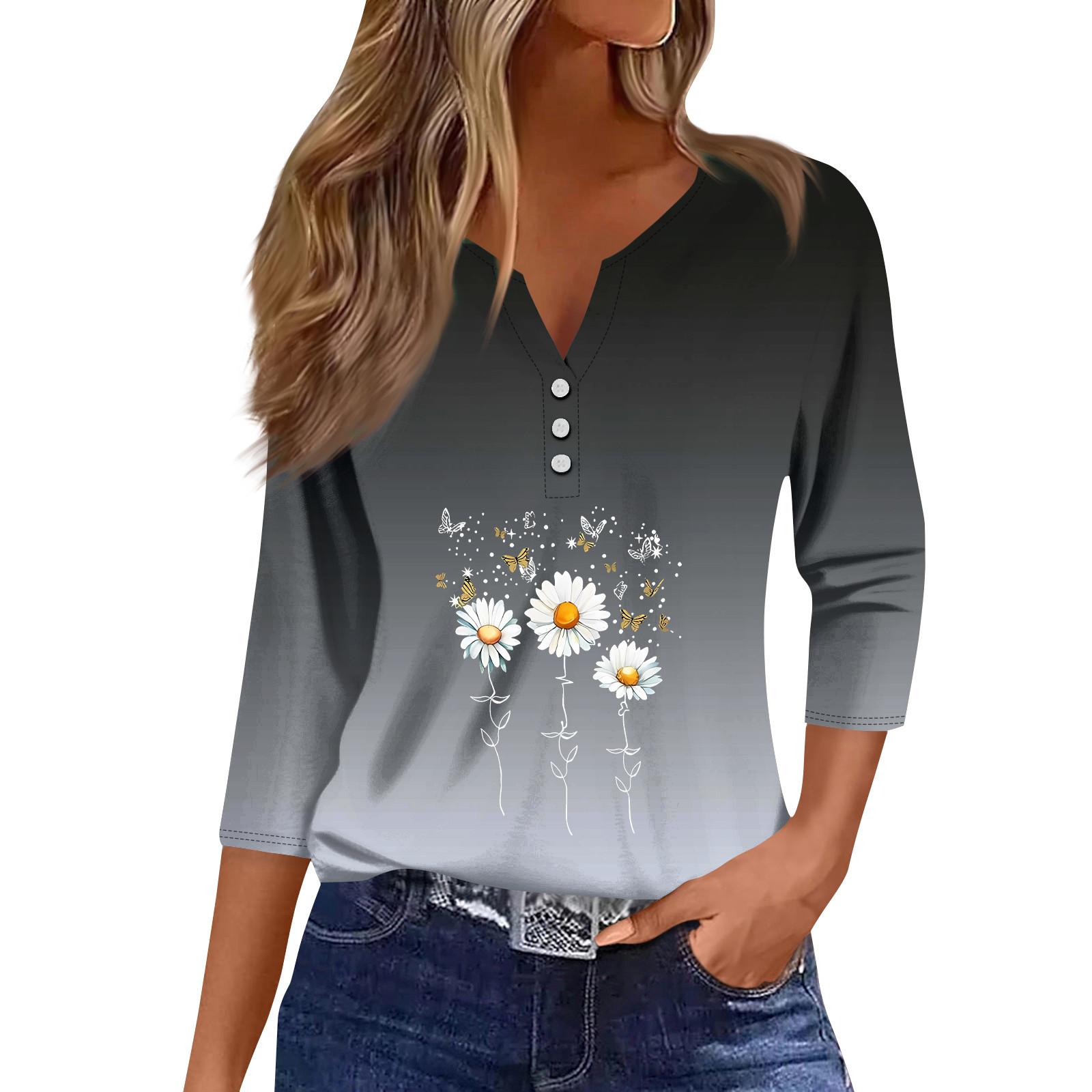 

Женский модный и повседневный пуловер с рукавом семь четвертей и популярным принтом L