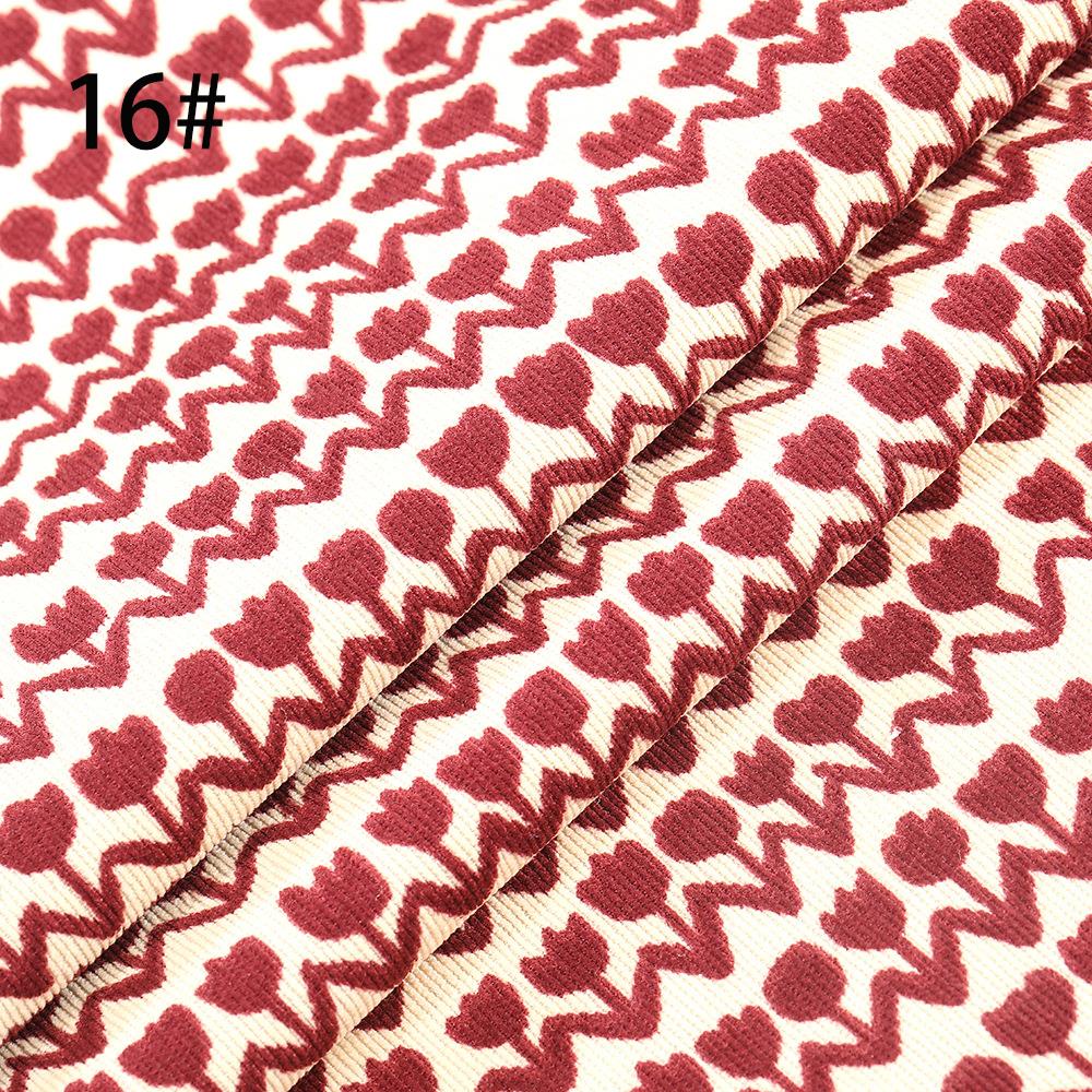 100*150CM Corduroy fabric small flower Polyester print cloth fashion Women's dress DIY clothing handmade Sewing quilting Luggage