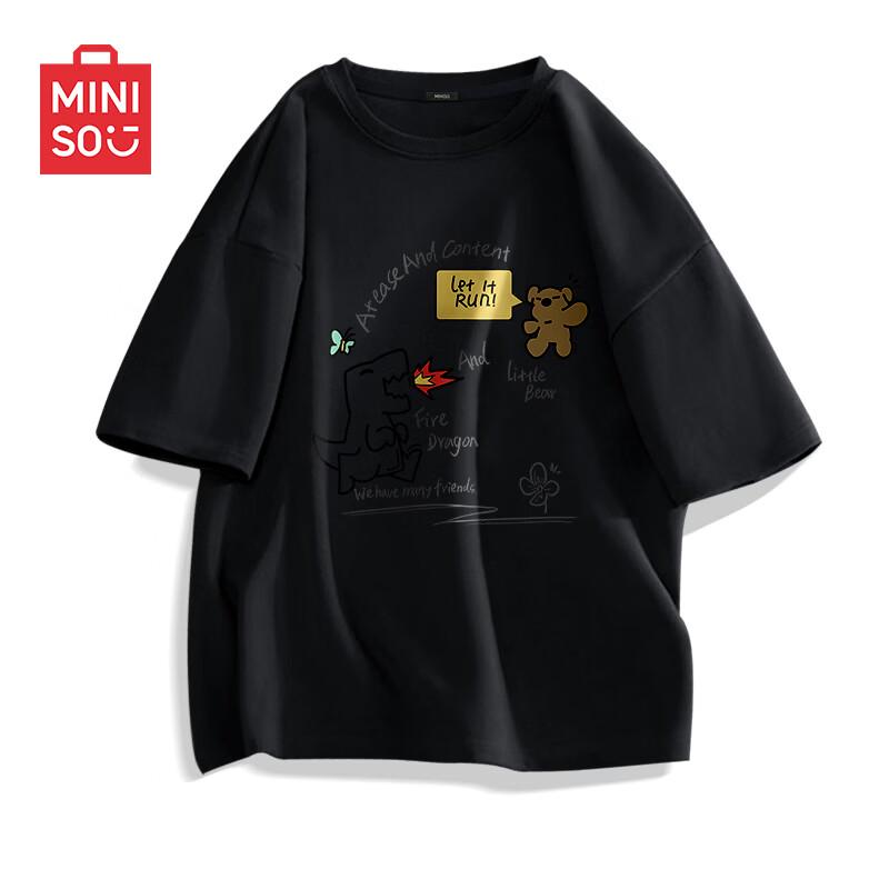 MINISO Men's Combed Cotton Graphic T-Shirt