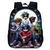 Printed Kindergarten Gorillaz British Virtual Band Schoolbag, Cartoon 12-Inch Backpack Lightweight