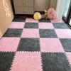 10Pcs Carpet Squares Puzzle Floor Mat Plush Interlocking Carpet Tiles Fluffy Area Rugs Protective Floor Tiles Exercise Play Mat
