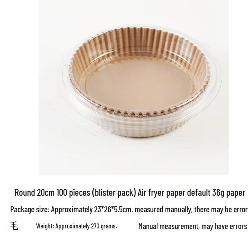 Food Grade Silicone Air Fryer Baking Papers, 16cm-20cm