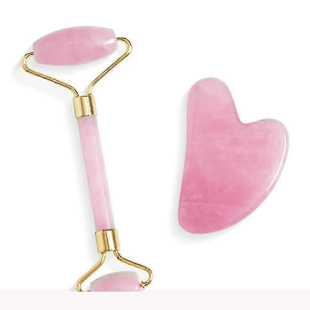 Jade Roller & Gua Sha, Face Roller, Facial Beauty Roller Skin Care Tools, Massager for Face, Eyes, Neck, Body Muscle Relaxing and Relieve Fine Lines a
