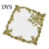 Photography Background Props Square Lace Placemat for Dining Table, Embroidered Mesh Heat Resistant Table Delicate Runners Mat, Retro Floral