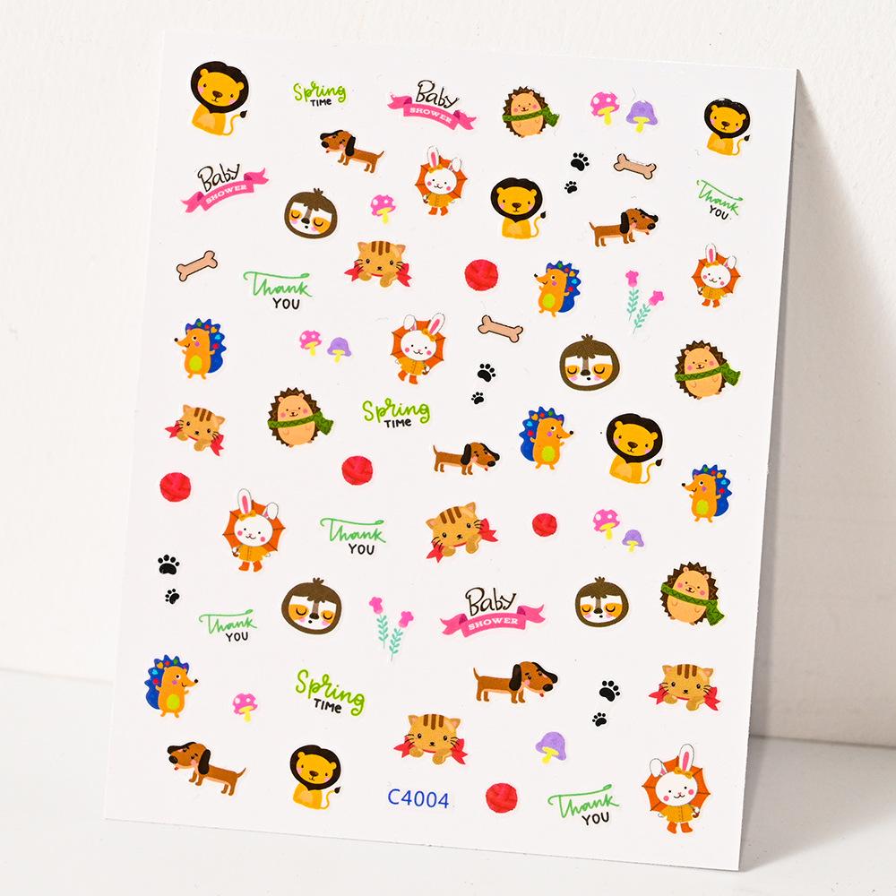 Cute Cartoon Pet Manicure Sticker Cute Husky Cute Corgi Sweet Cat Nail Decorative Sticker