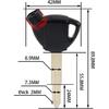GZYF Magnetic Black Motorcycle Blank Key Uncut Blade Motorcycle Blank Key Replacement for Suzuki AN250 AN400 AN650
