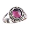 Natural Garnet Gemstone 925 Solid Sterling Silver Jewelry Ring Size 7.5 V9O77