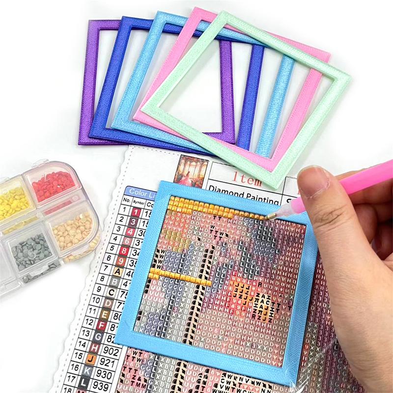 2Pcs Vibrant Rhinestone Frames with Magnetic Design for Craft Positioning