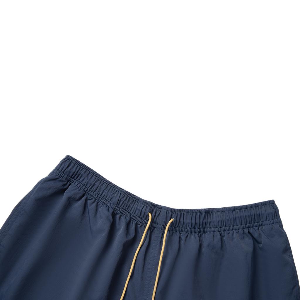 Li Ning Basketball Series Sport Minimalist Solid Color Lace Letter Casual Shorts Men Shorts Deep-Navy-Blue AKSV389-4