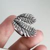 Xiaomi BF CLUB 925 Sterling Silver Ring For Women Jewelry Retro Big Leaf Open Vintage Handmade Ring Allergy For Party Birthday Gift