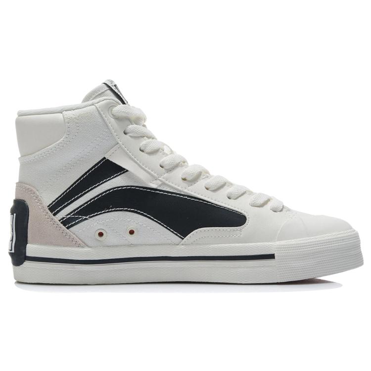 Disney x Li Ning Disney Breathable, Lightweight, Slip Resistant High top Skateboard Shoes Women's White Black AECR062-4