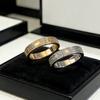 Three Diamond Starry Love Narrow Screw Couple Ring Ring