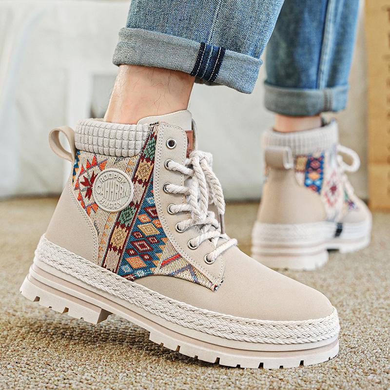 Martin boots men's shoes winter high-top British style sports and leisure design niche ins youth trend tooling boots