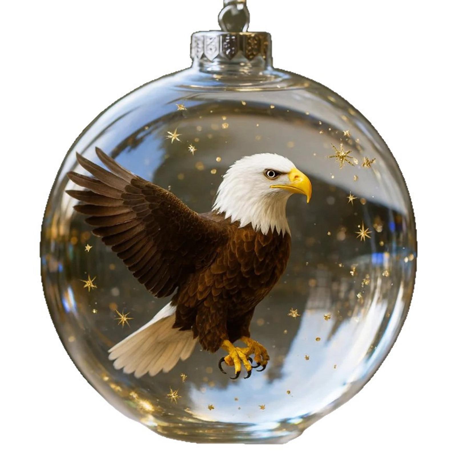 

New Reusable Xmas Pendant Gift Set Crystal Christmastree Ornament Handmade Lightweight Bird Christmas Ornaments 3D Durable