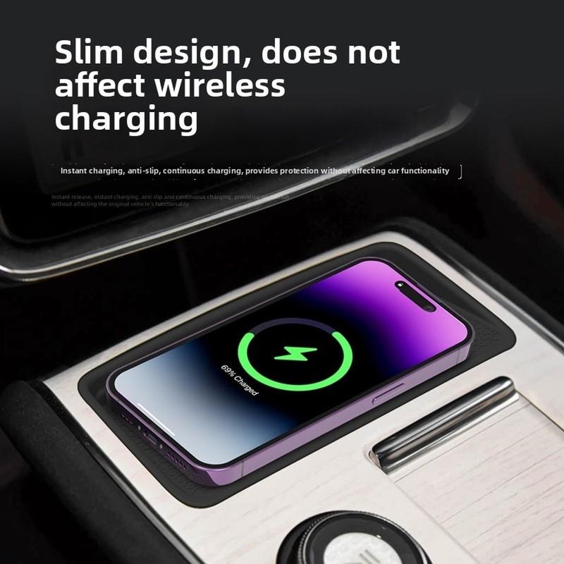 Non-slip Charging Pad Silicone Anti-slip Storage Tray Wireless Charging Mat Aging Resistant Secure Item Placement
