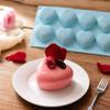 Silicone Heart Shaped Mousse Cake Mold 8 Cavities Flexible Non Stick Baking Mold for DIY Soap Making Chocolate Candy Mold