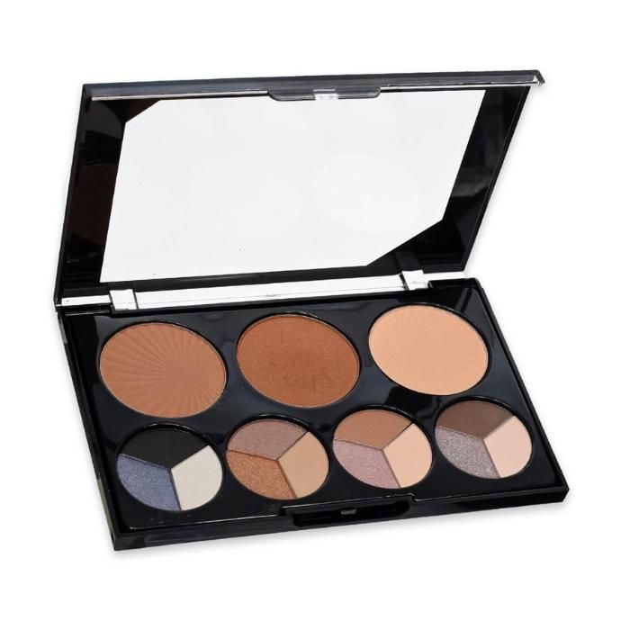 Fard à paupières - MAGIC STUDIO - Palette 12 teintes - Pigments intenses - Compacte - Pratique pour voyages