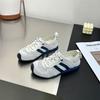 Retro color matching flat-bottomed German training shoes for women's 2025 new mesh breathable and comfortable versatile sports