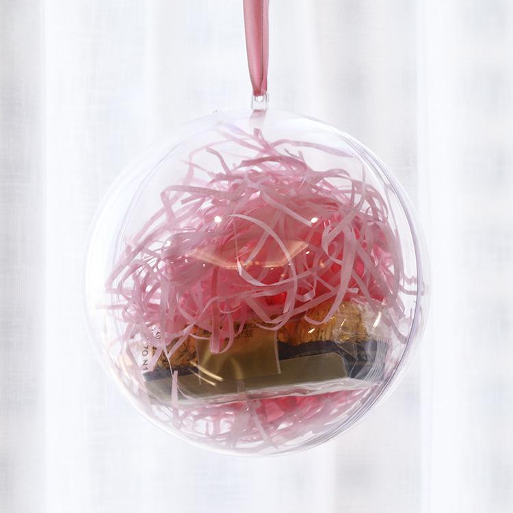 Christmas Acrylic Transparent Ball - DIY Decor Gift Box for Cake and Candy