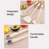 4Pcs Silicone Spatula Set Long Handle Non Stick Spatula Slotted Spoon Turner Ladle High Heat Resistant Kitchen Utensils for Omelettes