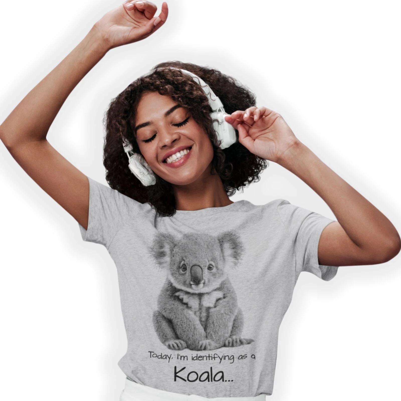 Today I m Identifying as a Koala Printed Adults and Kids T-Shirt Birthday Gift S