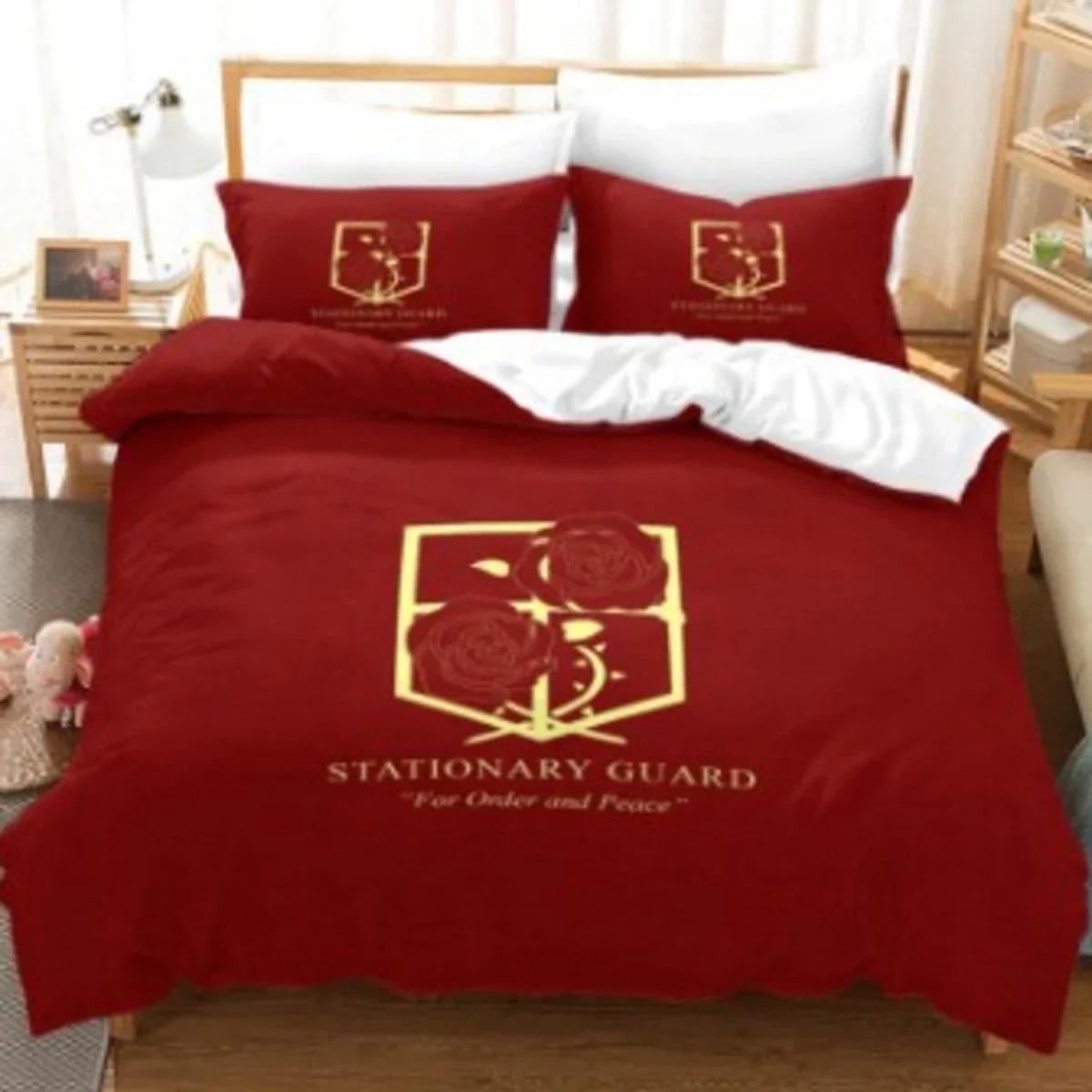 

Attack On Titan Duvet Cover Anime Cartoon Bedding Set Boys Girls Bedroom Decoration Kids Gift Single Double Size EU Single(135*200cm)3pcs