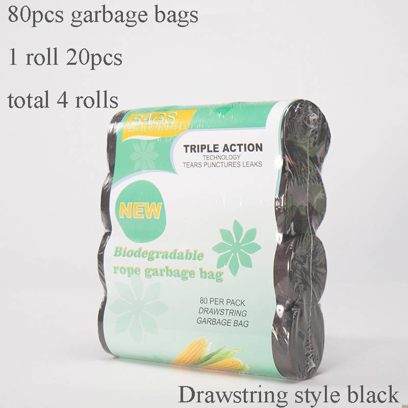Biodegradable Garbage Bag 2.6 Gallons Household Garbage Bag Biodegradable Recyclable Small Durable Thick Odorless Homes Office