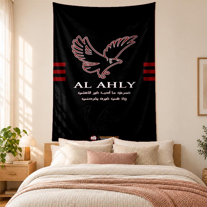 Al Ahly FC Tapestry highquality for decorating living room bedroom dorm walls ideal as bedroom wallart orholiday gift