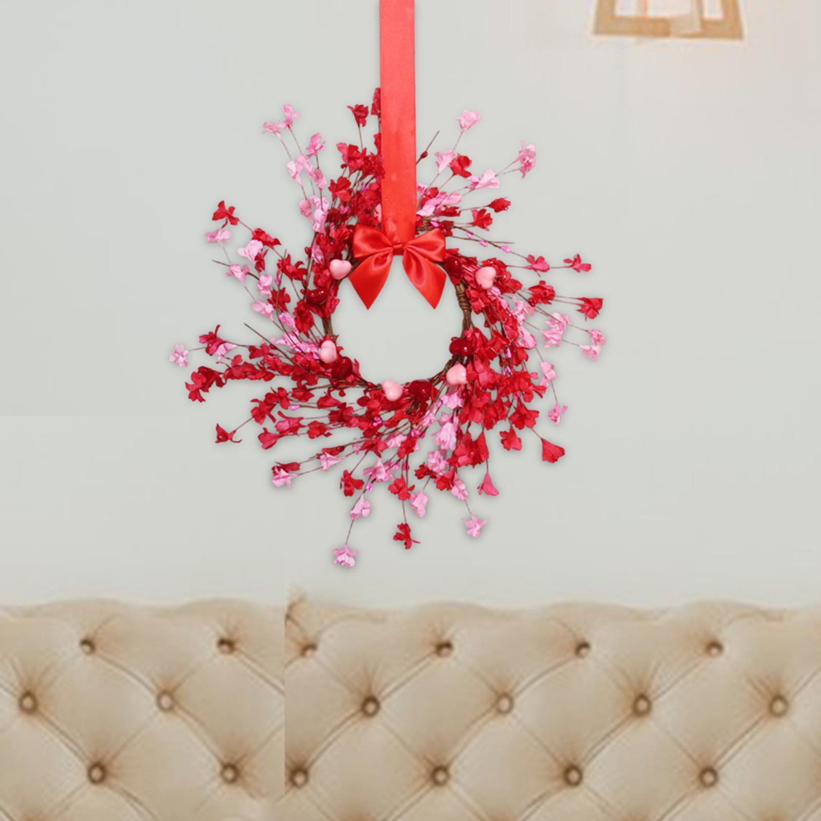 

Valentine s Day Wreath Hanging Ornament Valentine s Day Decor Artificial Wreath