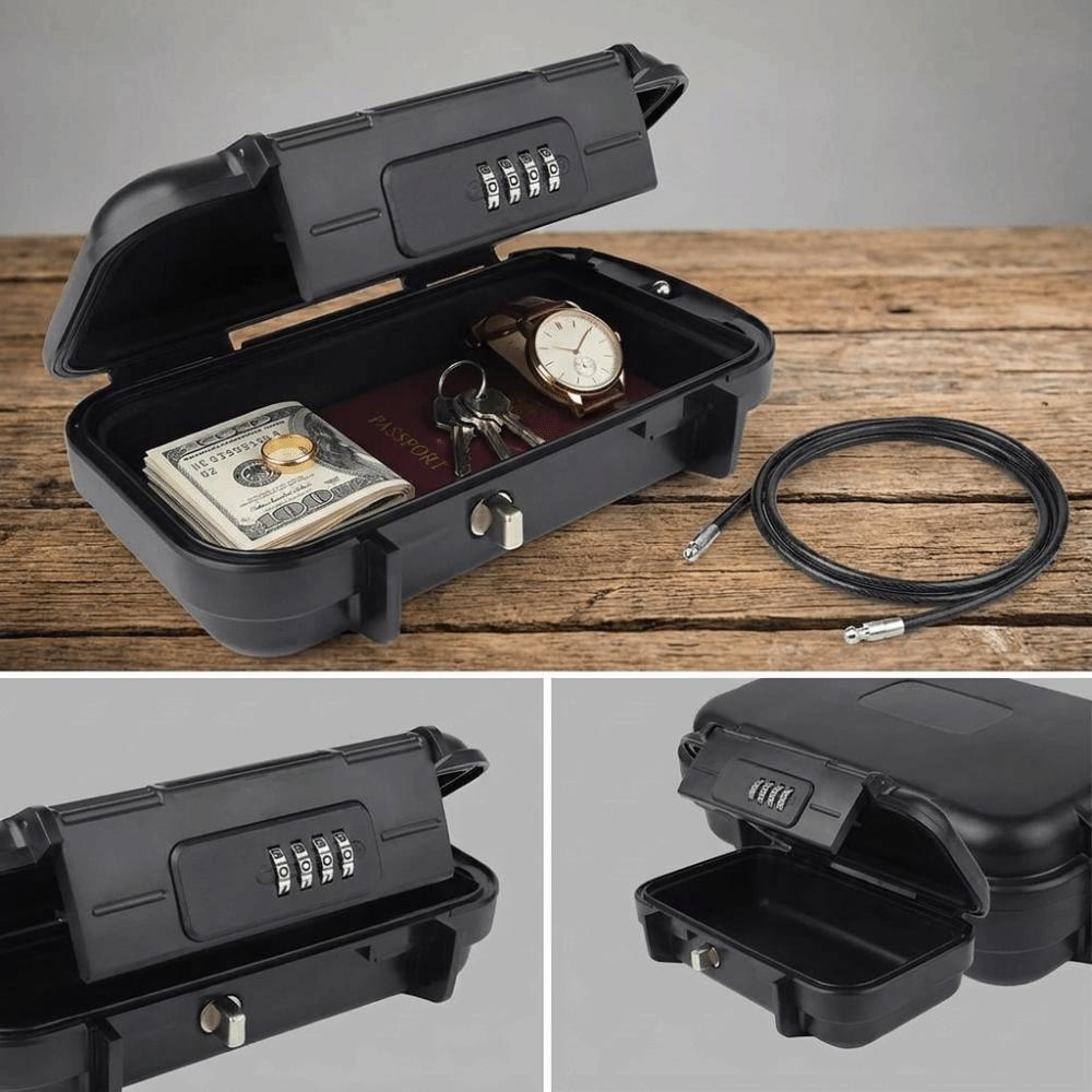 Solid ABS Material Combination Lock Box Detachable Steel Wire Storage Box Gym Visit