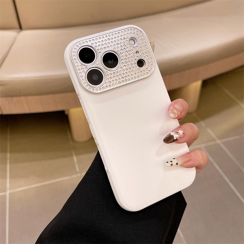 For iPhone 17 Pro Max Luxury Diamond Skin Phone Case For iPhone 17 16 15 14 13 12 11 Pro Max Lens Protective Cover