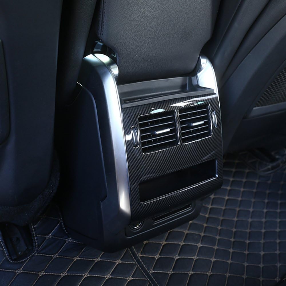 For Range Rover Sport 2014-2018, ABS Plastic Rear Row A/C Vent Cover carbon fiber style