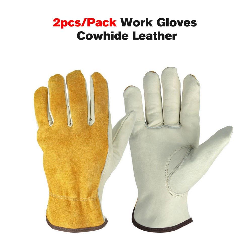 High Quality Cowhide Welder Welding Gloves Work Safety Protection Gauntlet 1pair