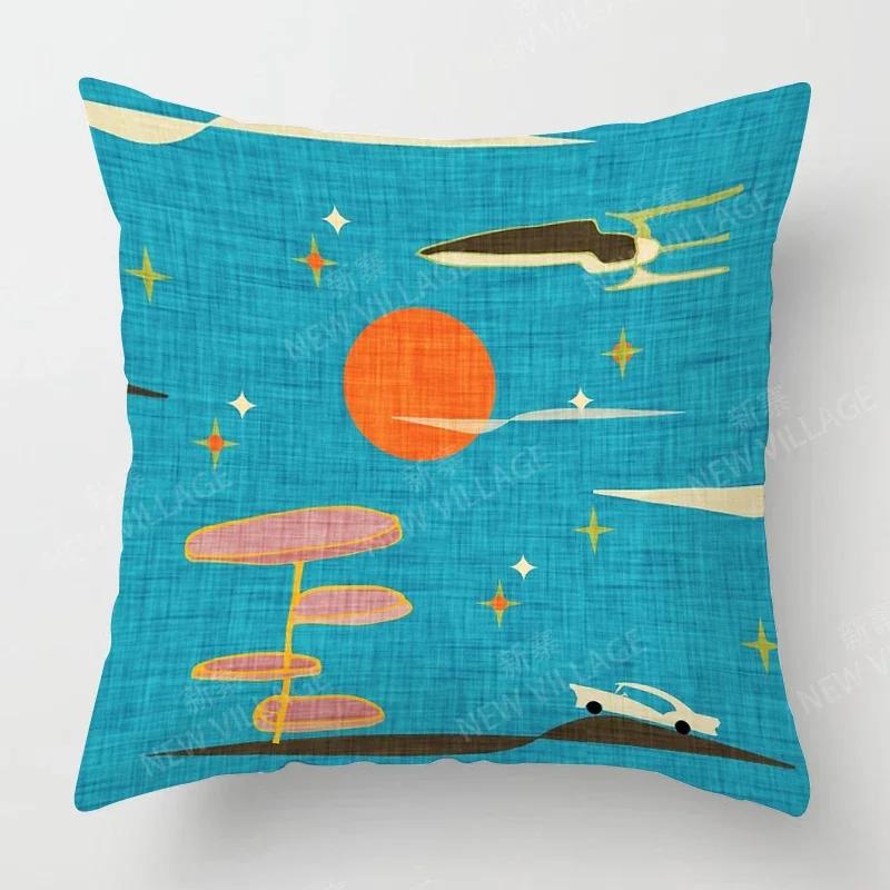 Nordic Fall Home Decor Autumn Throw Pillow Case Sofa Cushion Cover Modern 45x45cm 45*45 50x50 60x60cm 40*40 40x40 Geometry 60*60