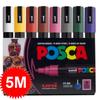 Japan Uni POSCA Markers Set Water-Based Acrylic Paint Pen Rock Painting PC-1M PC-3M PC-5M PC-8K PC-17K Full Colors Range Drawing