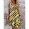 Printed Fashionable Casual Elegant Breathable Round Neck Vest Dress New Style Women's Casual Skirt Vacation Women's Sleeveless Midi Dress